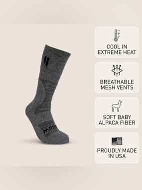 Size Large Hollow Alpaca Boot Socks  (men’s size 10.5-13 - women’s size 10.5-12)